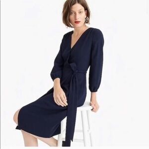 like NEW J. Crew Navy Wrap Dress size 6 soft easy to wear